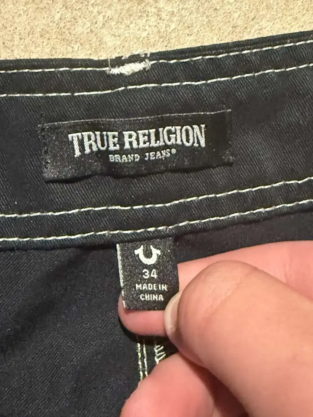 True Religion Cargo SN Pant Emb HS Outline Black Cargo Pants